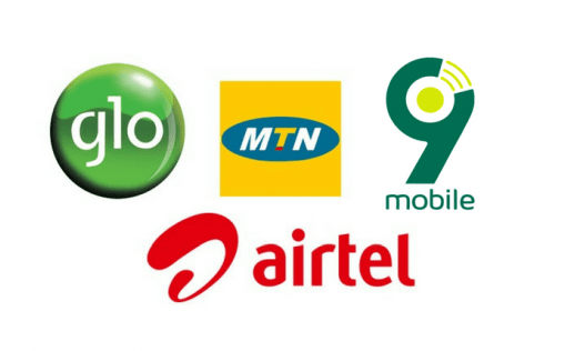 MTN, Glo Airtel and 9Mobile logo